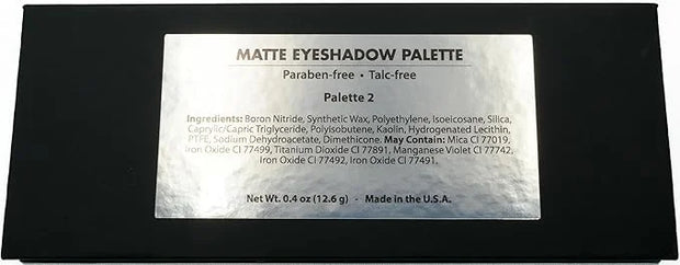 Matte Black, Silver Grey, Light Brown and Off White Vegan Eyeshadow Mini Palette; Talc, Paraben & Cruelty Free - Product I...