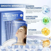 10pcs Masks | Collagen Forehead Anti-Wrinkle Treatments | Jelly Touch Mask | Skin-Friendly Hydrogel for Deep Hydration, Fi...