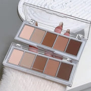 evpct 5Colors Matte Nude Eye Shadow Palette Makeup for Older Women, Nude Pink Brown Taupe Neutral Matte Smokey Cream Mini ...