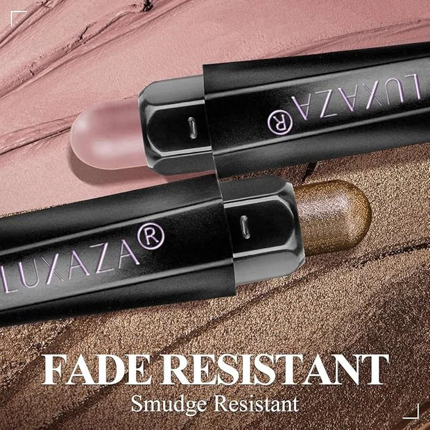 Neutral Eyeshadow Stick Makeup Set, Metallic Shimmer Matte Cream Eye Shadow Eyeliner Brightener Pencil Crayon - Classic 6P...