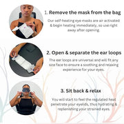 Self Heating Eye Mask - Steam Eye Mask for Dry Eyes, Soothing Relief, Stress Reduction - Disposable Warm Eye Compress Mois...