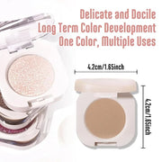 Matte Single Eyeshadow Palette Makeup for Green Blue Eyes, Light Brown Matte Eyeshadow For Old Women, Holographic Multichr...