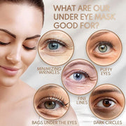 Under Eye Anti-Aging Eye Mask Collagen Patch Treatment for Minimizing Wrinkles, Puffy Eyes, Eye Bags, Dark Circles, Fine L...