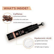 The Man Company Under Eye Gel With Cooling Massage Roller For Dark Circles, Fine Lines & Puffy Eyes with Caffeine & Hyalur...