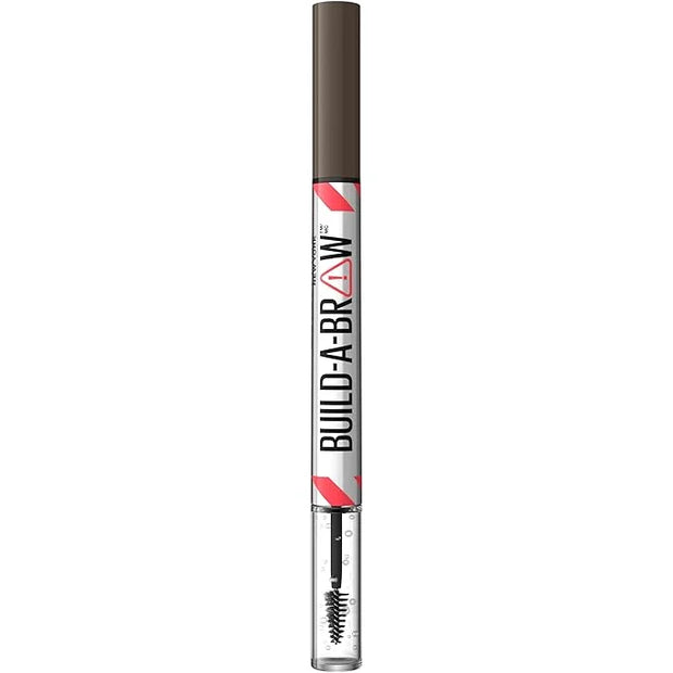 Maybelline Build-A-Brow 2-in-1 Brow Pen and Sealing Eyebrow Gel, Eyebrow Makeup for Real-Looking, Fuller Brows, Black Brow...