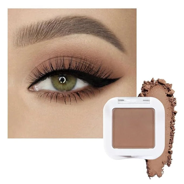 evpct Matte Brown Eyeshadow Palette Makeup for Older Women, Light Rosy Brown Cream Eye Shadow Palette Single for Older Wom...