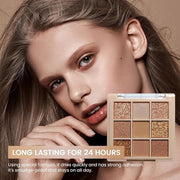 Eyeshadow Palette Makeup- 9 Colors Naked Eyeshadow Palette Matte Shimmer Korean Natural Eye Shadow palettes Highly Pigment...