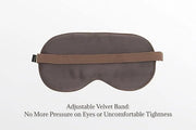 Premium Handcrafted 25 Momme Mulberry Silk Eye Mask for Sleeping (Chocolate) - Product Image