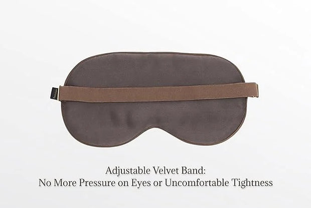 Premium Handcrafted 25 Momme Mulberry Silk Eye Mask for Sleeping (Chocolate) - Product Image