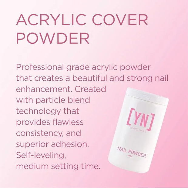 Young Nails Acrylic Powders, Cover - Created For a Flawless Consistency And Superior Adhesion - Cover Powder Begins To Set...
