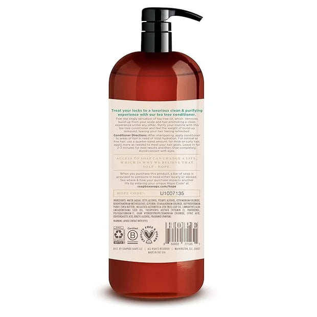 Soapbox Tea Tree Shampoo and Conditioner Set, Scalp Balancing with Tea Tree Oil, Jojoba Oil, Aloe and Shea Butter to Clean...