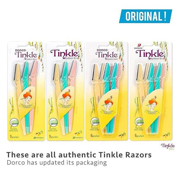 Tinkle Eyebrow Razor, 3ct per pack (3pk) - Product Image