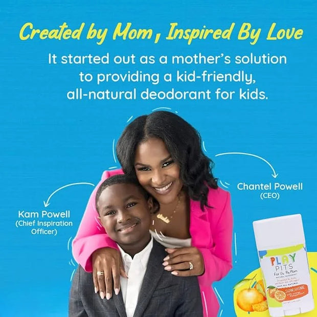 PLAY PITS - Natural Kids Whole Body Deodorant - Safe for Girls and Boys w/Sensitive Skin of All Ages - Clean, Non-Toxic, &...