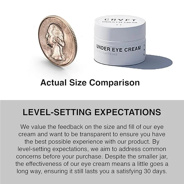 CRVFT Men's Under Eye Cream .25oz [AM/PM] | 30 Day Supply | Reduce the Appearance of Puffy Eyes + Lessen Dark Circles | In...