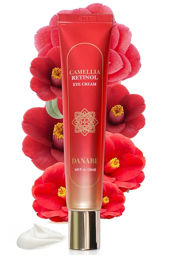 Camellia Retinol Eye Cream with Hyaluronic Acid | Daily Korean Eye Cream, Hydrating Eye Cream to Reduce Wrinkles, Fine Lin...