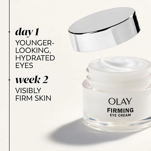 Olay Firming Eye Cream, Fragrance-Free, Collagen Peptide - Firm Skin Around the Eyes, 0.5 Fl Oz - Product Image