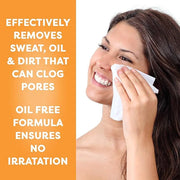 Retinol + Vitamin C Individually Wrapped Makeup Remover Wipes, travel essentials for Travel & On the Go, women facial clea...