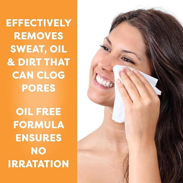 Retinol + Vitamin C Individually Wrapped Makeup Remover Wipes, travel essentials for Travel & On the Go, women facial clea...