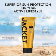 Sport Sunscreen SPF 50+, Water Resistant, Oil Free, Anti-Aging Cream, Vitamin and Antioxidant Enriched, Age Spot Remover, ...