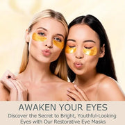 Under Eye Patches 25 Pairs, Golden Eye Mask with Amino Acid & Collagen for Puffy Eyes, Dark Circles,Bags and Wrinkles with...