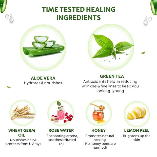 INDUS VALLEY Non-Toxic Aloe Vera Gel for Acne, Scars, Glowing & Radiant Skin Treatment (175 ml)