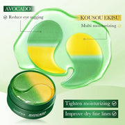 Avocado Under Eye Patches - 60 Pcs Eye Mask Anti-Aging Collagen Hyaluronic Acid Moisturizing Under Eye Mask for Removing D...