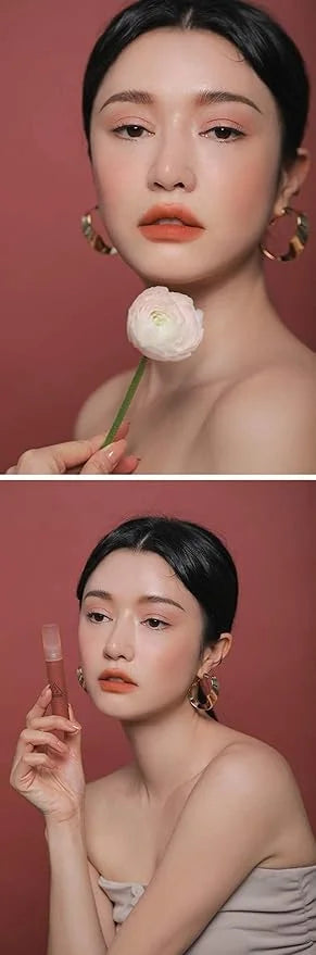 3CE BLUR WATER TINT(4.6g) soft lip with less smear with a blurry finish (#CORAL MOON) with sun cream(1ml*3ea) - Product Image