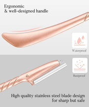 ennva Eyebrow Razor for Women-Eyebrow Trimmer Dermaplaning Tool-Ergonomic Eyebrow Shaper & Facial Razor for Peach Fuzz-Exf...