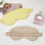 Linen Eye Mask for Girls,Travel Breathable Sleep Mask,Adjustable Strap, Hypoallergenic, Cooling with Travel Bag Gift Packa...