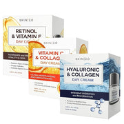 Skin 2.0-3 Day Creams Value Set - Dermatologist Tested, Hydrating - Anti-Aging, Clean Beauty, Natural Ingredients, Cruelty...