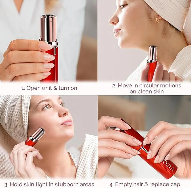 Facial Hair Removal for Women | Electric Razor Device Small Mustache Dermaplaning Remover Tools Tweezers Epilator Trimmer ...