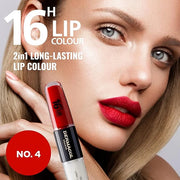 Dermacol NEW 16-Hour Lip Colour, Highly Pigmented Glossy Lip Stain, Two-Phase Lip Plumper Gloss, Kissproof Lip Makeup Prod...