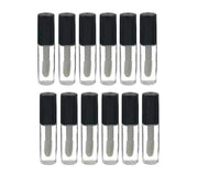 12Pcs 1.2ml Mini Empty Refillable Clear Plastic Lip Gloss Tubes Cosmetic Makeup Sample Packing Storage Container Vial Pot(...