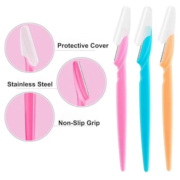 6 PC Eyebrow Razor Demaplane Tool for Women & Men Facial Eyebrow Trimmer Shaper Facial Hair Remover - Product Image