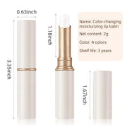 evpct 4Pcs Magic Color Changing Lipstick Long Lasting Waterproof 24 Hours Original for Women, Honey Orange Raspberry Straw...