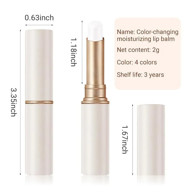 evpct 4Pcs Magic Color Changing Lipstick Long Lasting Waterproof 24 Hours Original for Women, Honey Orange Raspberry Straw...