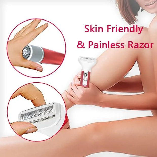 Electric Razor for Women,5 in 1 Womens Shaver Electric Bikini Trimmer Pubic Hair Removal Wet & Dry Painless Shaver for Leg...
