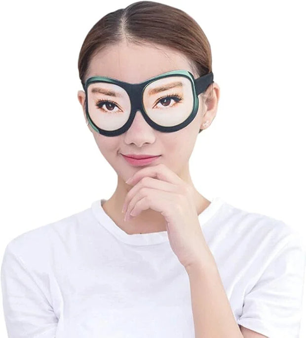 Honbay 3D Funny Eyeshade Soft Sleep Eye Mask with Adjustable Head Strap for Travel, Game, Party, Rest, Sleeping (Woman) - ...