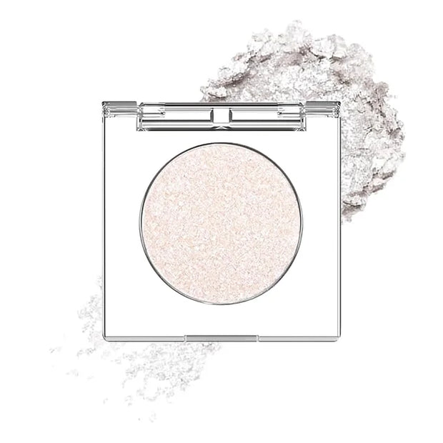 Monochrome Pressed Eyeshadow, Waterproof Neutral Powde Mini Shimmer Silver White Eyeshadow, sombras para ojos, Talc, Parab...