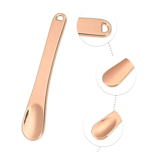 VOCOSTE 4 Pcs Makeup Spatula Mini Spoon, Eye Cream Massage Sticks Beauty Scoop, for Facial Cosmetic Face Cream, Zinc Alloy...