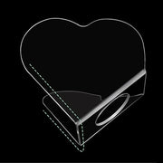 2 Pcs Clear Acrylic Nail Art Palettes Heart