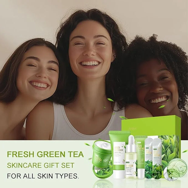 Green Tea Skin Care Kit Teenage Girls Gifts, 19-In-1 Facial Skin Care Routine Set Kit for Women/Girls, Hydrating Teen Skin...