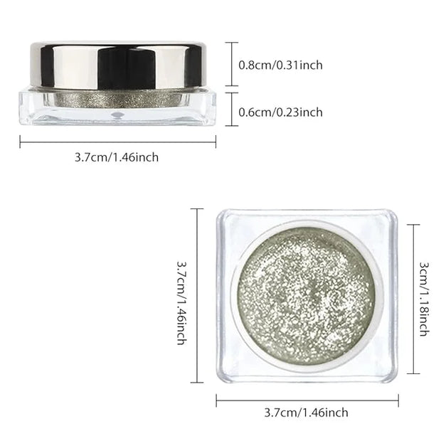 Single Glitter Eyeshadow, Shimmer Eyeshadow Palette, Korean Eye Glitter Makeup, Ultra-Blendable, Sparkle Gold Eye Shadow, ...