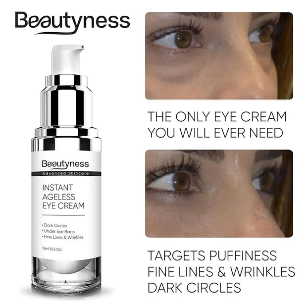 Instant Ageless Eye Cream – Anti Wrinkle Cream, Removes Under Eye Puffiness, Bags, Expression Lines, & Dark Circles. Power...