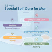 15 Min Pamper Me and Groom Me Kit (12pc): Home Spa Gift set with Korean Face Mask Essentials for Men and Women - Product I...