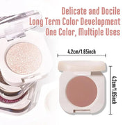 Pressed Single Matte Tan Eyeshadow Palette, Brown Eyeshadow For Old Women, Neutral Matte Pressed Powder Single Vegan Eyesh...