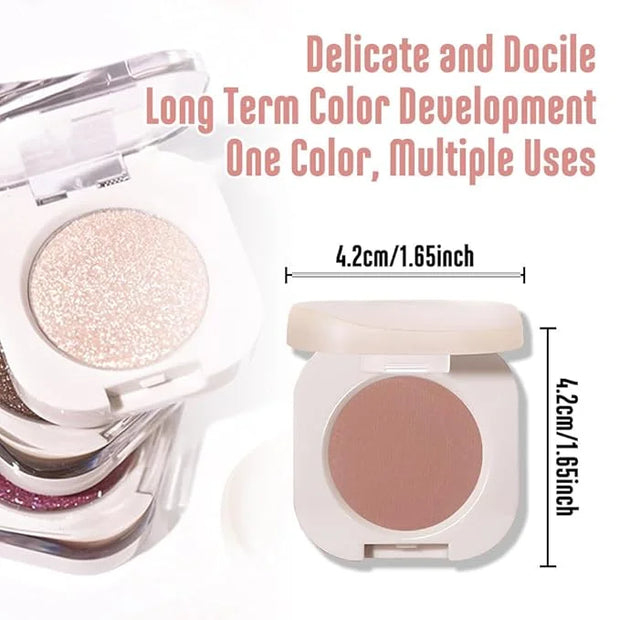 Pressed Single Matte Tan Eyeshadow Palette, Brown Eyeshadow For Old Women, Neutral Matte Pressed Powder Single Vegan Eyesh...