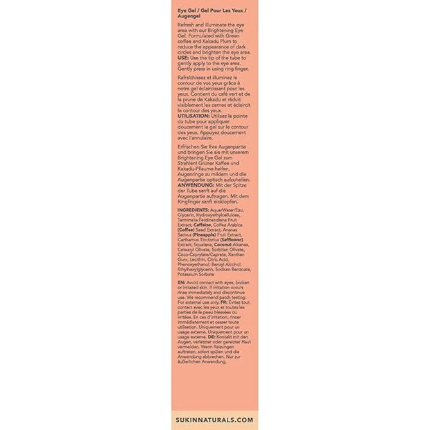 Sukin brightening illuminating eye gel