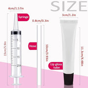 AMORIX 50PCS Lip Gloss Tubes 20ml Black Cap Lip Gloss Containers Empty Lip Balm Tubes Cosmetic Lipgloss Tubes + 2 x 20ml S...