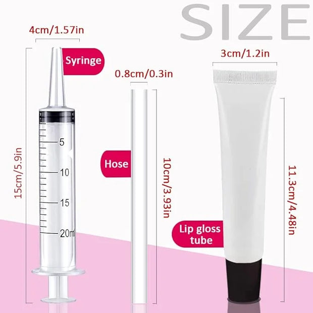 AMORIX 50PCS Lip Gloss Tubes 20ml Black Cap Lip Gloss Containers Empty Lip Balm Tubes Cosmetic Lipgloss Tubes + 2 x 20ml S...